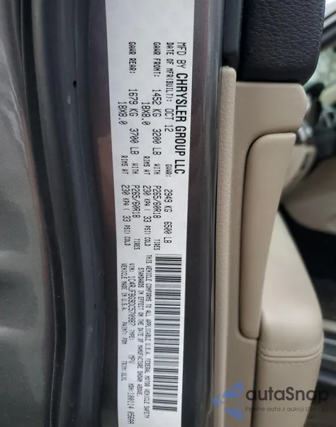 2013 Jeep Grand Cherokee Limited из США, поврежденный, VIN 1C4RJFBG9DC570987